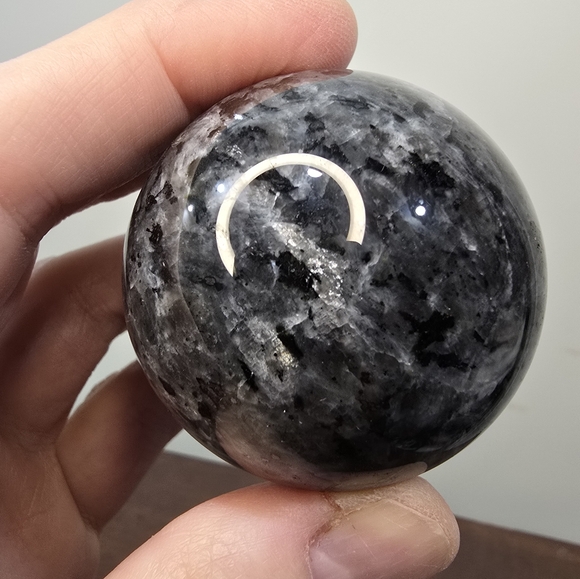 Larvikite Crystal Sphere 52mm - Picture 17 of 17